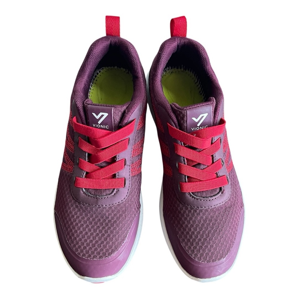 Vionic Orthotic Walking Shoes | Women’s 8 | Burgundy Red Comfort Sneakers